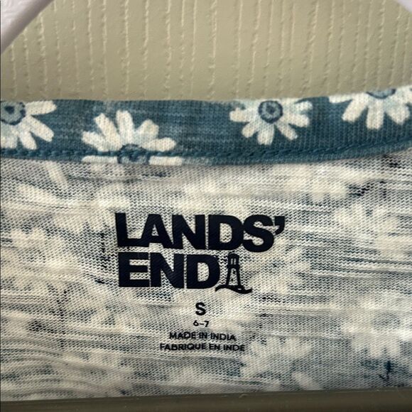 Lands' End Blue Floral Kids Dress - Picture 2 of 4